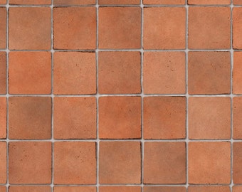 Dolls House Terracotta Effect Small Tiles Card Sheet Flooring 1:12 Scale