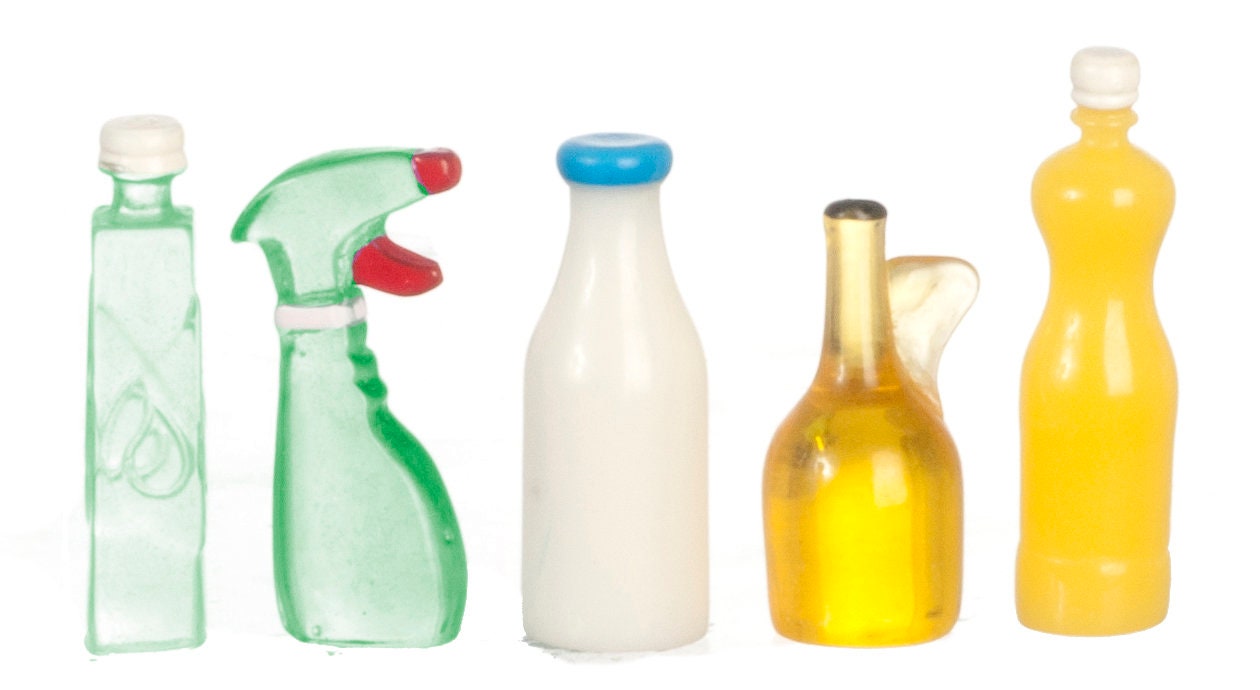 Melody Jane Dollhouse Miniature Drink Bottles – 10-Piece Mixed Color Kitchen/Shop Accessory - View #7