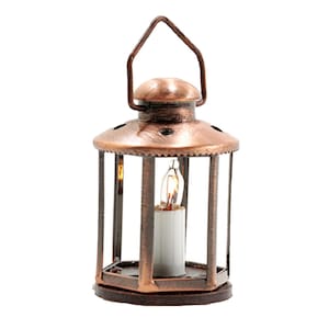 Dolls House Copper Lantern with Candle Light 12V Lamp Electric Lighting