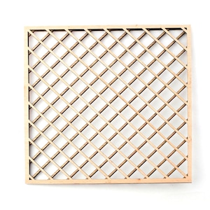 Dolls House Large Trellis Wall Panel Miniature Bare Wood Garden Accessory 1:12
