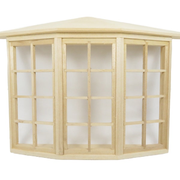 Dolls House Bay Window 24 Pane Oriel Georgian 1:12 Wooden Building Components