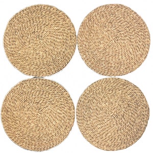 Puppenhaus Jute Tischsets Runde Tischsets Natur 1:12 Esszimmer Accessoire