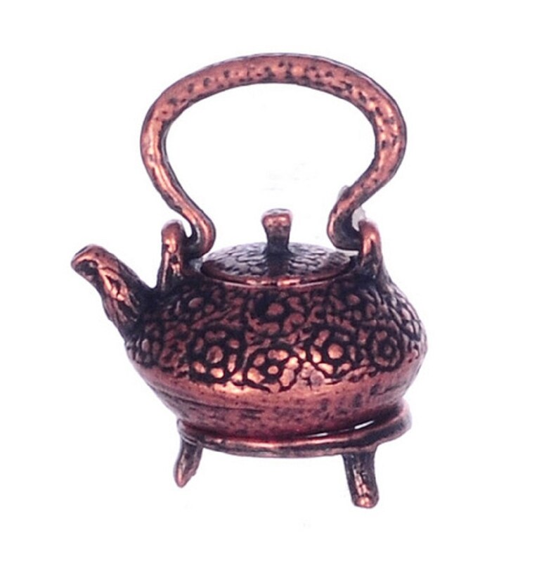 Dolls House Antique Copper Kettle & Stand 112 Kitchen Etsy