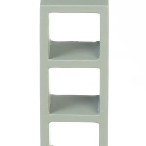 Dolls House 3 Cube Display Unit Modern Grey Shelves Bookcase Miniature Furniture