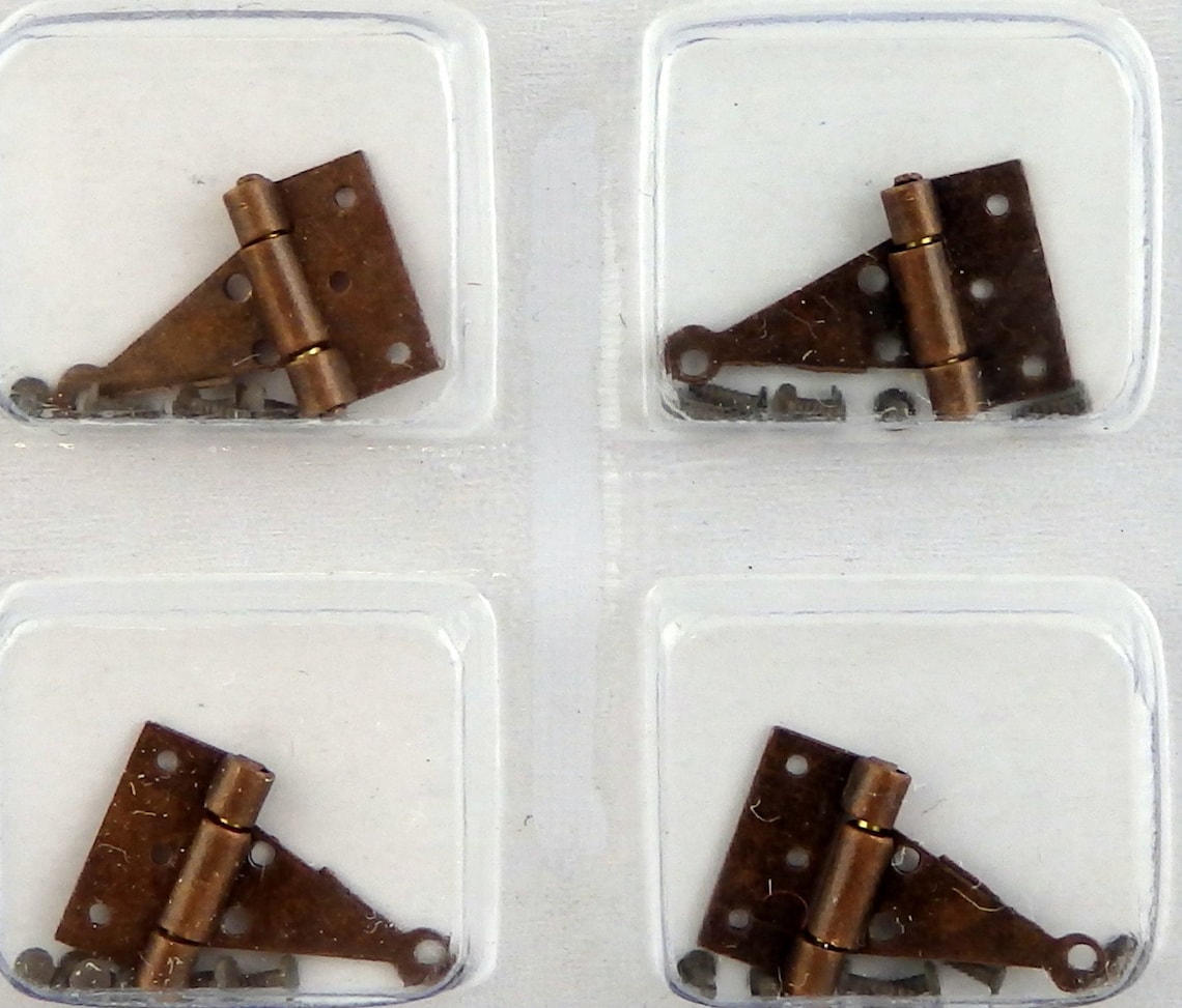 Dolls House 4 Bronze T Hinges Miniature DIY Fixtures & Etsy