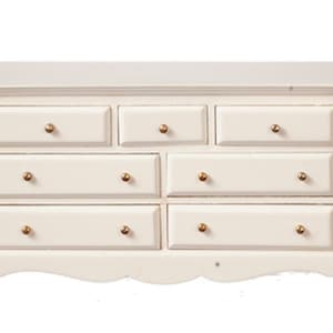 Dolls House White Summer Chest of Drawers Shabby Chic JBM Bedroom Furniture