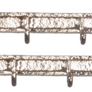 Dolls House 2 Silver Utensil Rack Coat Hooks Wall Hall Kitchen Accessory
