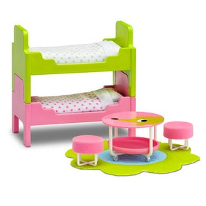 Lundby Smaland 1:18 Dolls House Bunk Bed Children&#39;s Room Furniture Play Set