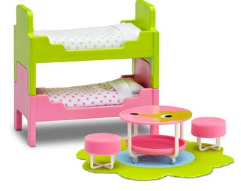 Lundby Smaland 1:18 Puppenhaus Etagenbett Kinderzimmer Möbel Spielset