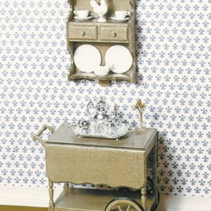 Chrysnbon Dolls House Teacart Trolley & Shelf Furniture Kit Model Kit F-160
