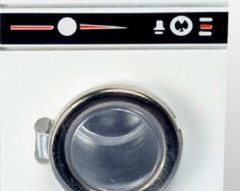 Dolls House Washing Machine Washer Dryer Miniature White Wood Kitchen Furniture