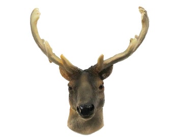 Dolls House Stag Head Wall Mount Rustic Hunting Ornament Study Den Accessory