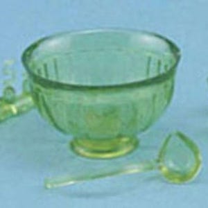 Dolls House Green Punch Bowl Set Chrysnbon Miniature Ornaments Accessory 1:12