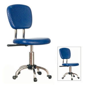 Dolls House Computer Study Office Desk Chair Miniature Furniture