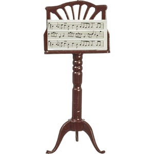 Dolls House Music Stand Mahogany Miniature Music Room School Instrument 1:12