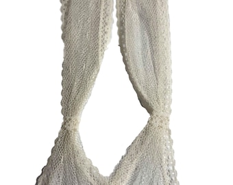 Melody Jane Dollhouse Cream Sheer Curtains - 1:12 Scale Miniature Net Lace Drapes For Dollhouse Windows - View #10