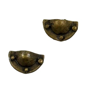 Poppenhuis lade trekt antieke koperen beker kast handgrepen miniatuur 1:12 Pk 2