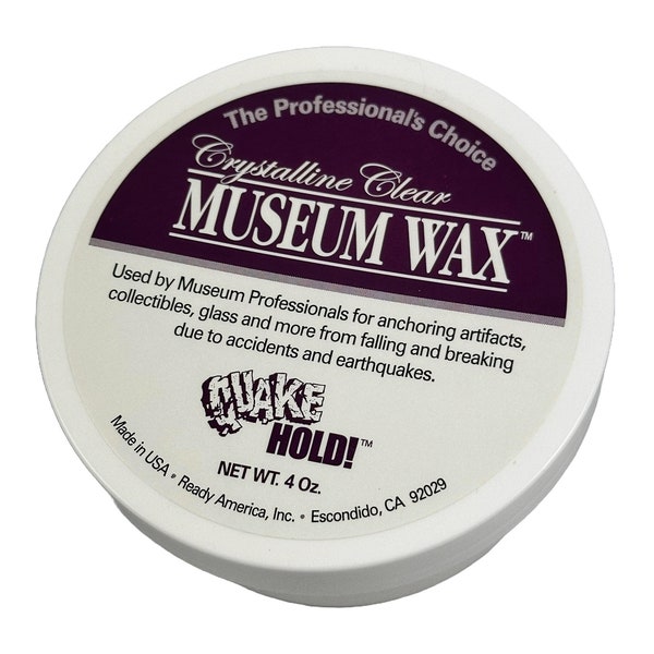 Dolls House Clear Museum Wax for Holding Miniatures & Collectables in Place 4oz