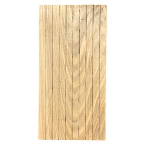 May include: A rectangular wooden board with vertical grooves. The wood is light brown with visible grain patterns. The grooves run the length of the board, creating a textured surface. The board is isolated on a white background.