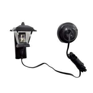 Dolls House Modern Black Garden Light Miniature Battery LED Lamps