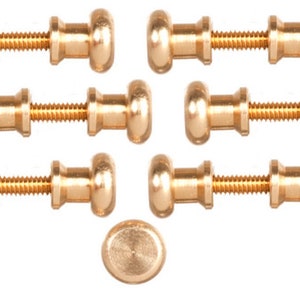 Dolls House 12 Brass Door Knobs 6 Screw Threads Handles 1:12 DIY Fittings