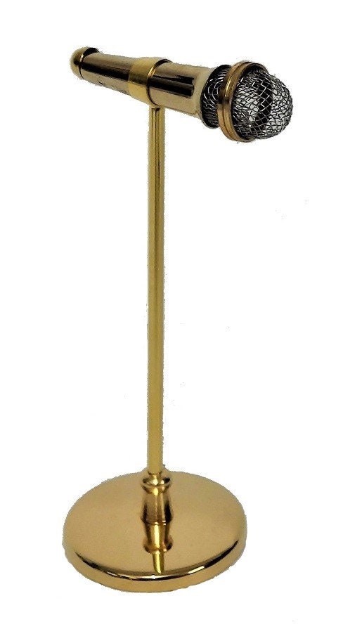 Set De 5 Microphones Miniatures Sur Pied – échelle 1:12 Pour Maison De Poupée, Décor Musical Réaliste, 14 Cm