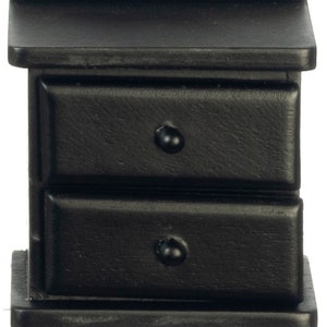 Dolls House Black Night Stand Bedside Table Miniature Bedroom Furniture 1:12