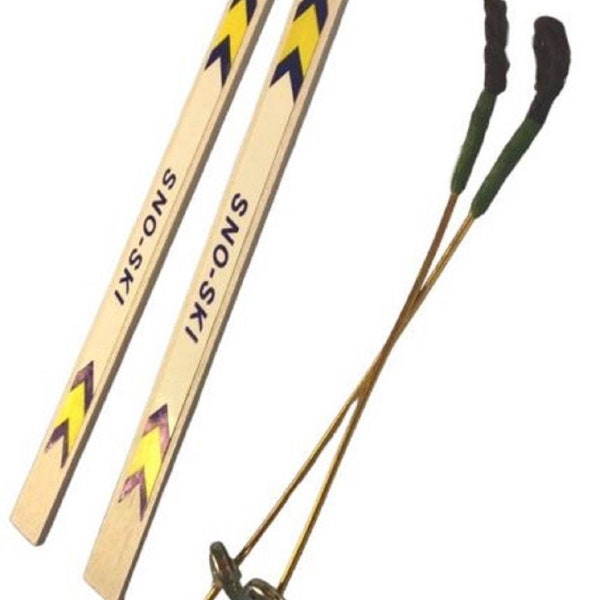 Maison de poupée Snow Mountain Skis et bâtons de ski Sports d'hiver Passe-temps Accessoire d'extérieur