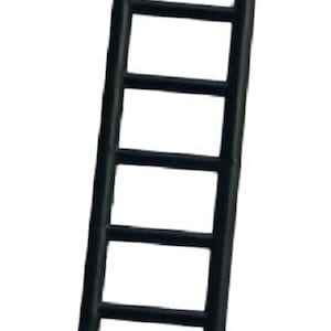 Dolls House Black Straight Step Ladder 120mm Miniature Garden Accessory