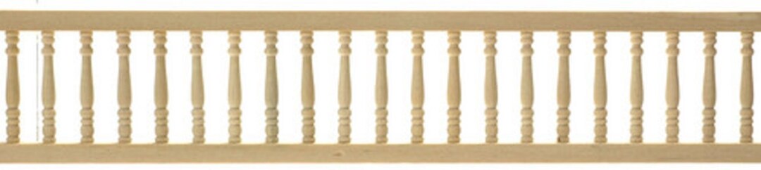 Melody Jane Puppenhaus Widows Walk Schienen – 3er-Set Aus Naturholz Im Maßstab 1:12 – Höhe 50 Mm, Länge 304 Mm – DIY Miniatur-Befestigungen Für Puppenhaus-Deko & Bastelprojekte