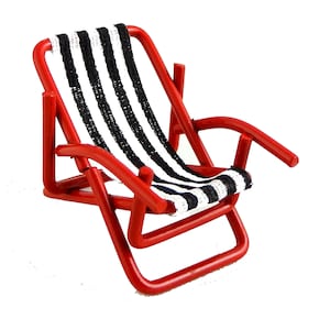 Maison de poupées miniature à l&#39;échelle 1:24 chaise longue de meubles de jardin