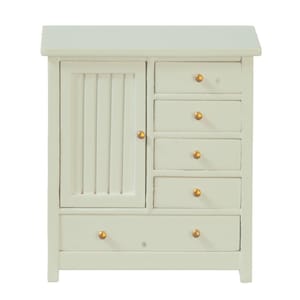 Dolls House Chest of Drawers Baby Wardrobe JBM Miniature Nursery Furniture Blue