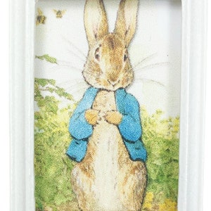 Dolls House Peter Rabbit Blue Coat Beatrix Potter Picture Small Frame Accessory