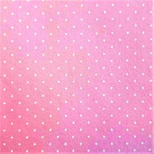 Dolls House Pink Spotted Self Adhesive Carpet Miniature Wall to Wall Flooring