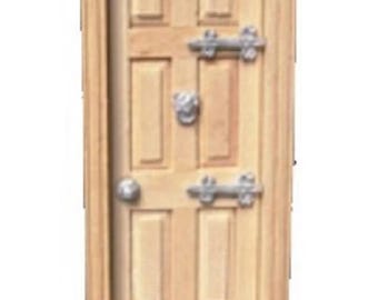 Dolls House Door Furniture Set 1:24 Scale Hinges Knocker Handle &amp; Letterbox