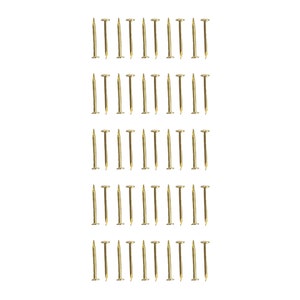 Dolls House 9mm Brass Pins Nails Pack of 50 Miniature 1:12 Scale DIY Hardware