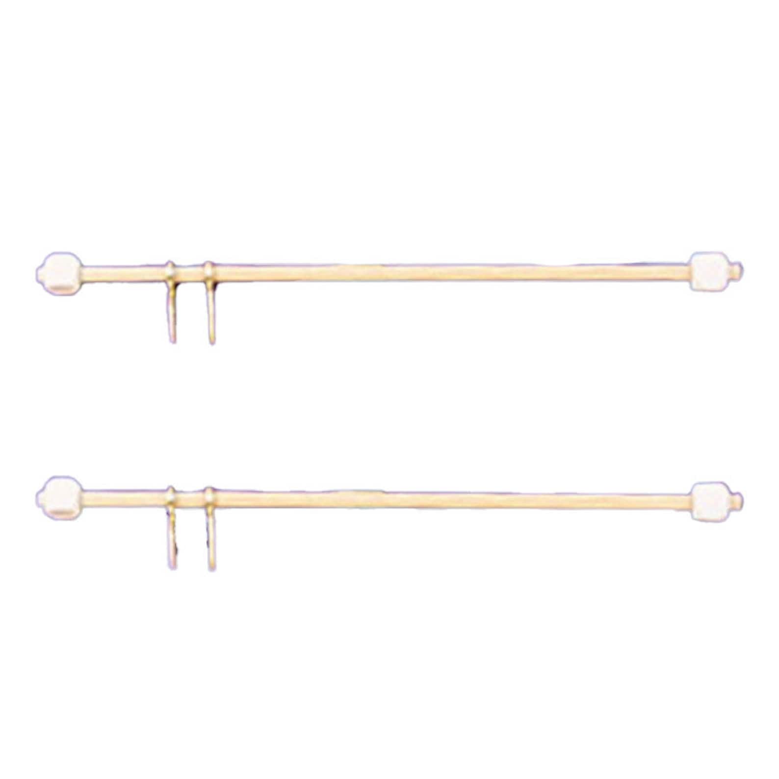 Dolls House 2 Curtain Rods Rails 24cm 9.5