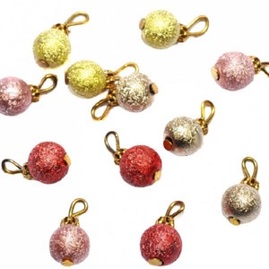 Dolls House Set of 12 Baubles Miniature Christmas Tree Ornaments Decorations