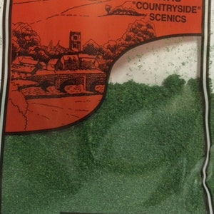 Dolls House Dark Green Coarse Grass Garden Scenic Scatter 6s