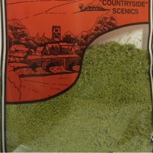 Dolls House Light Green Coarse Grass Garden Scenic Scatter
