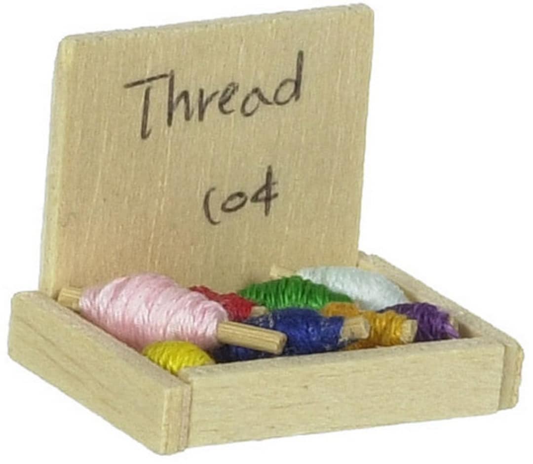 Melody Jane Dollhouse Miniature - Sewing Room Cotton Reels In 1:12 Scale