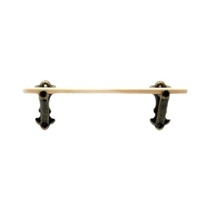 Dolls House Rustic Bare Wood Shelf &amp; Brackets Miniature Decor Accessory 1:12