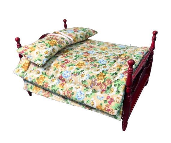 Set Biancheria Da Letto In Miniatura Per Casa Delle Bambole – Rosa, Completo Di Materasso, Piumone E Cuscino - 3