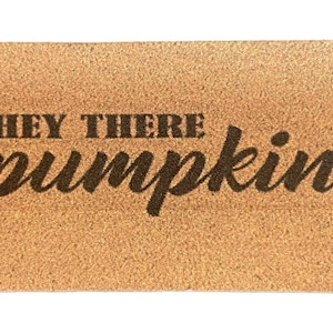 Dolls House Door Mat “Hey There Pumpkin” Miniature Halloween Hall Step Accessory