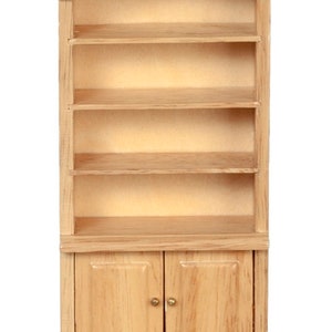 Dolls House Light Oak Bathroom Cupboard Shelf Unit Bookcase 1:12 Furniture