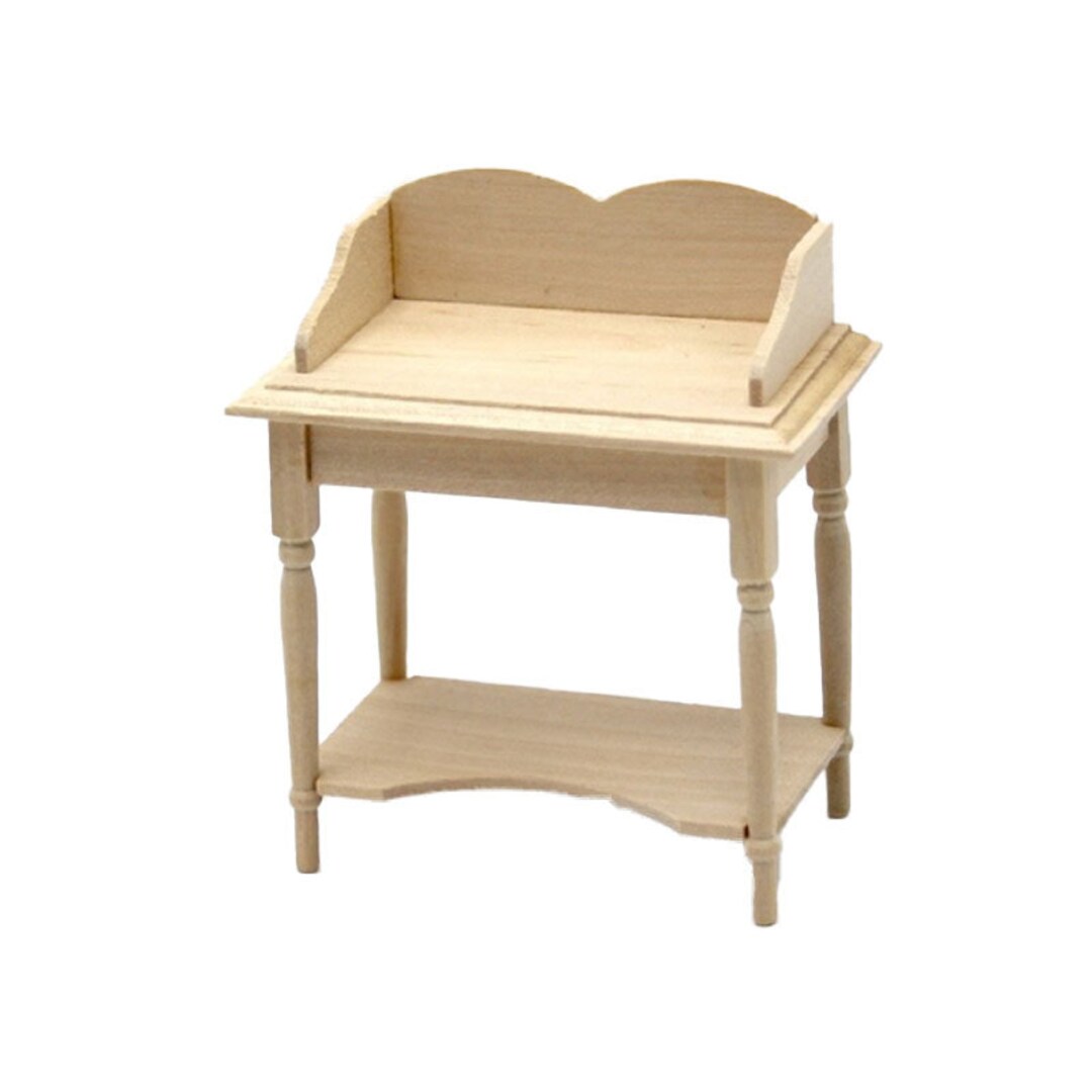 Melody Jane Puppenhaus Möbel – Unfertiges Badezimmer-Set Aus Holz Im Maßstab 1:12