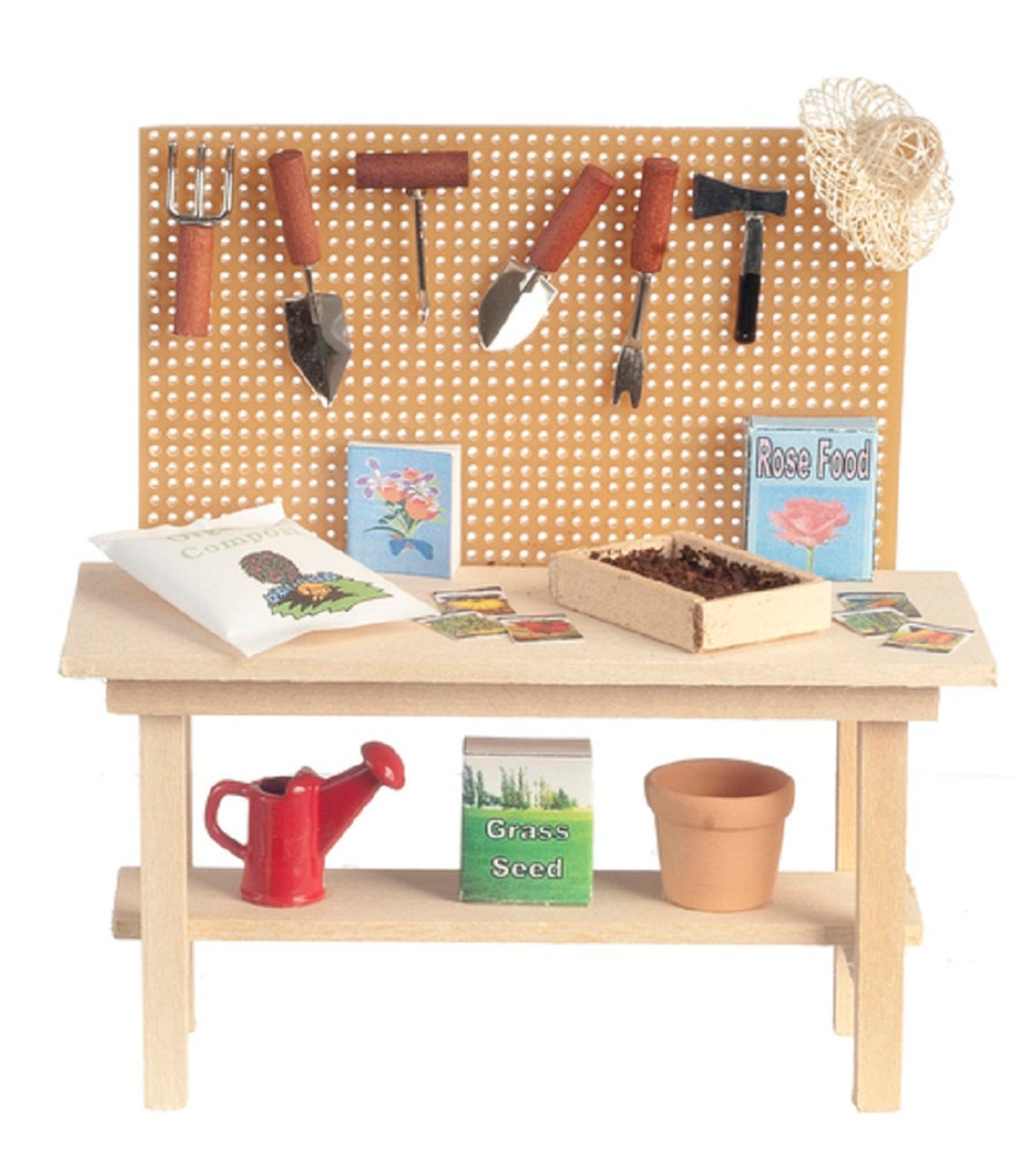 Dolls House Miniature Garden Shed Greenhouse Full Potting Work Bench - Etsy