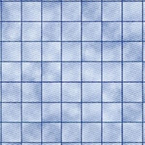 May include: A seamless pattern featuring a grid of dark blue lines on a light blue background. The grid creates a series of evenly spaced squares, offering a clean and structured design. The pattern is suitable for various applications.
