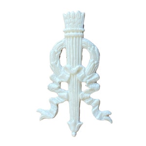 Dolls House Ivory Torch Wall Ornament Falcon Miniature Decoration 1:12 Accessory