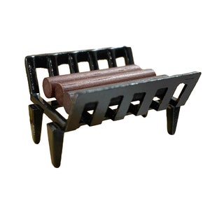 Dolls House Logs &amp; Basket Holder Living Room Kitchen Fireplace Accessory 1:12